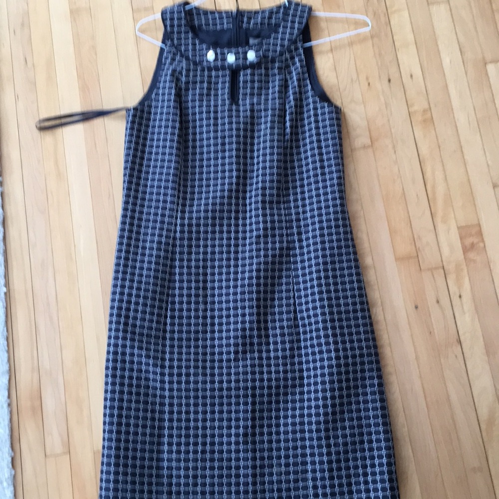 Ann Taylor navy patterned dress size 2
